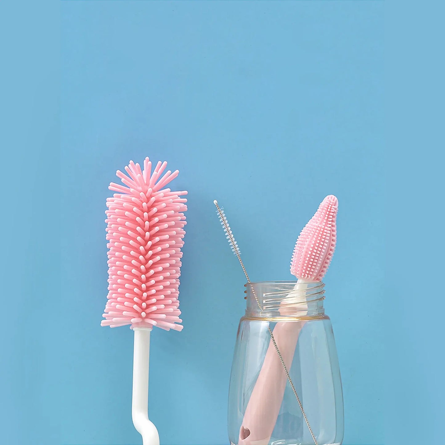 Brosse de Nettoyage Biberon 3 en 1 en Silicone - Blooming Babies