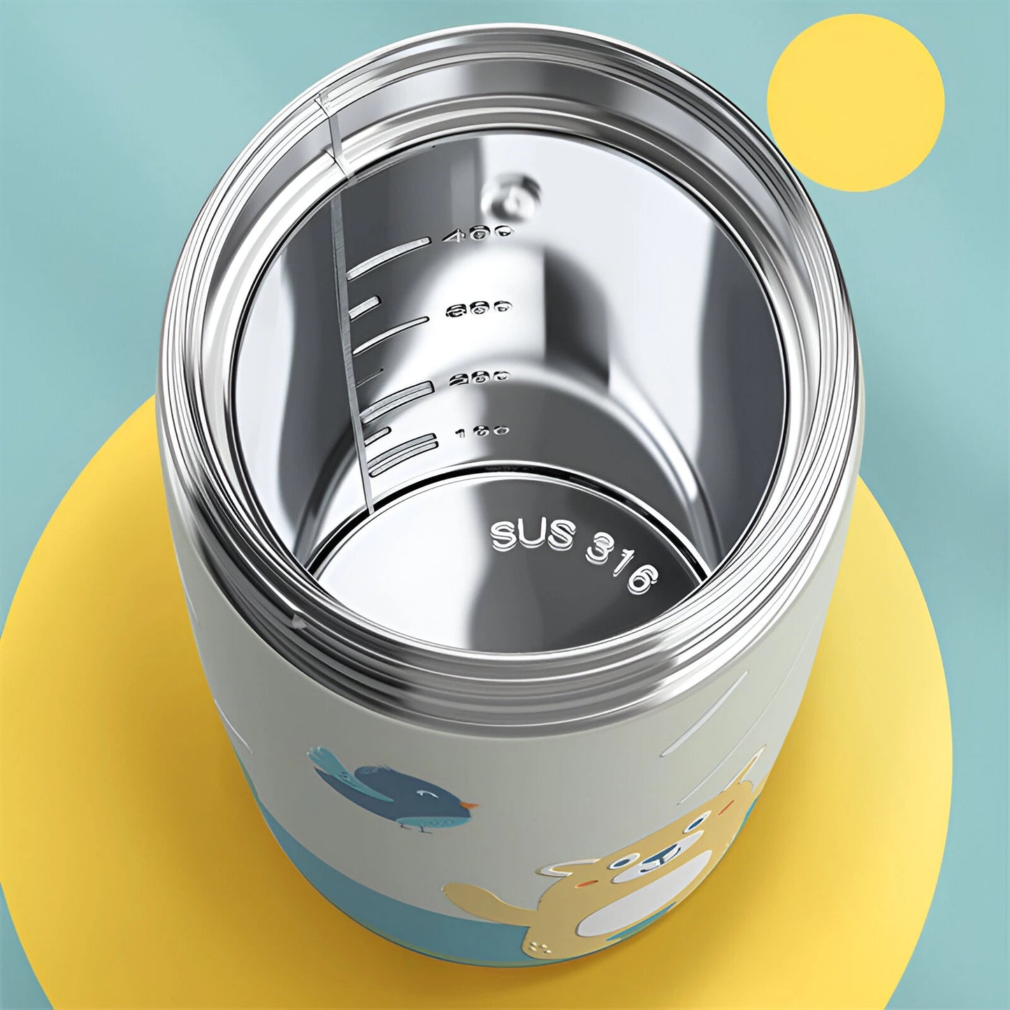 KiddyCool™ - Gourde Isotherme Animaux avec Paille 500ml - Blooming Babies