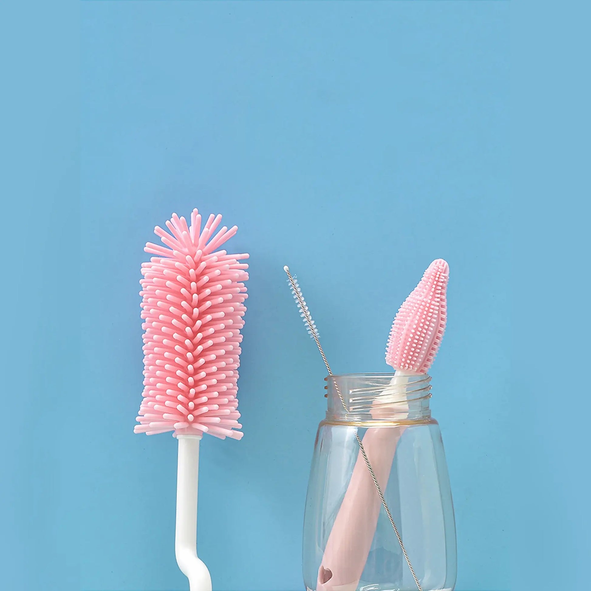 Brosse de Nettoyage Biberon 3 en 1 en Silicone - Blooming Babies
