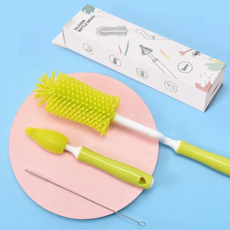 Brosse de Nettoyage Biberon 3 en 1 en Silicone - Blooming Babies