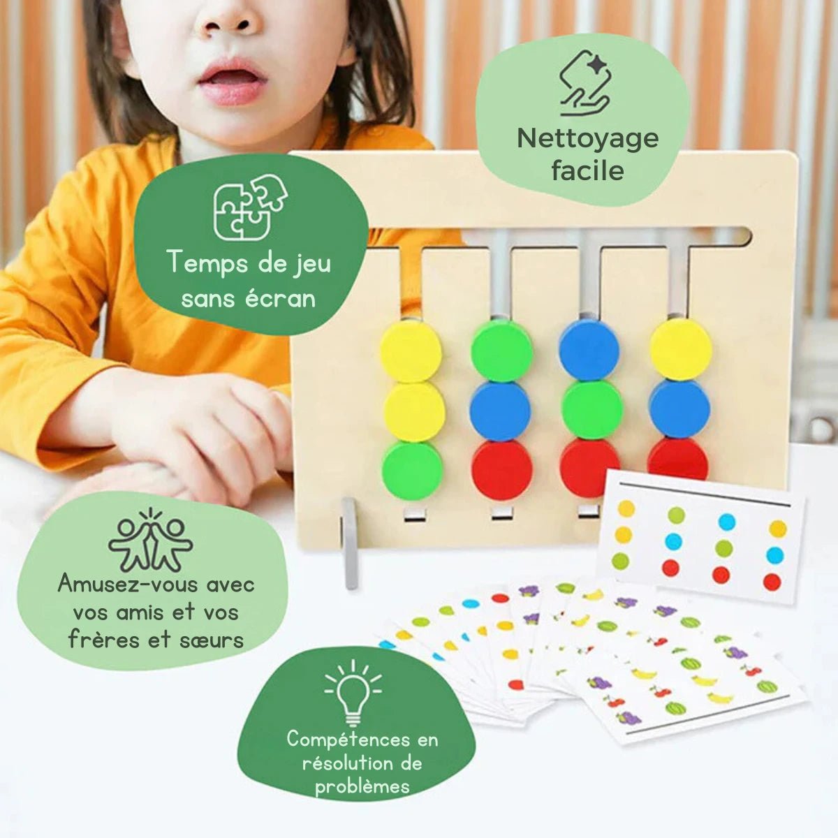 Plateau Montessori de Reflexion et Coordination Main-Oeil Blooming Babies