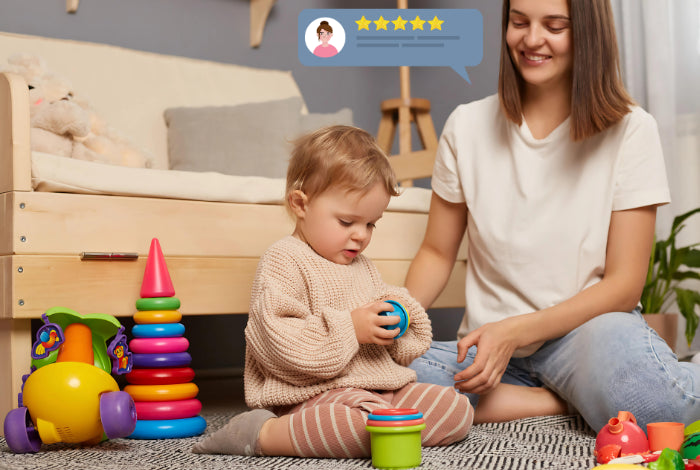 Maman qui joue avec bébé - Avis clients