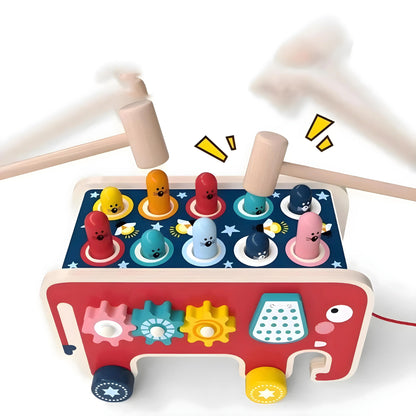 Éléphant Roulant Montessori en Bois 3-en-1 Blooming Babies