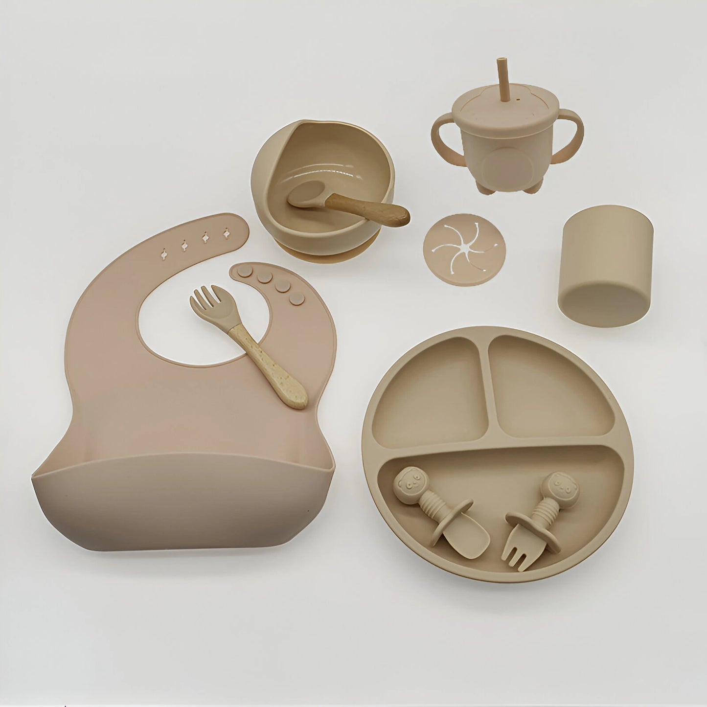 Coffret repas complet en silicone 10 pieces