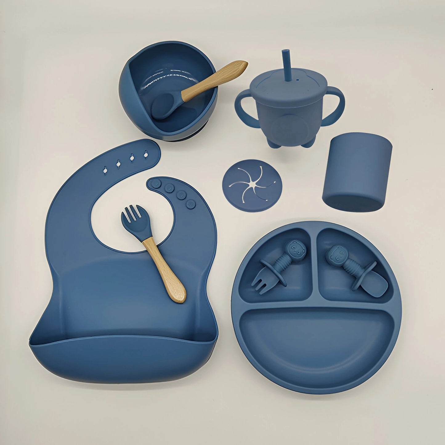 Coffret repas complet en silicone 10 pieces