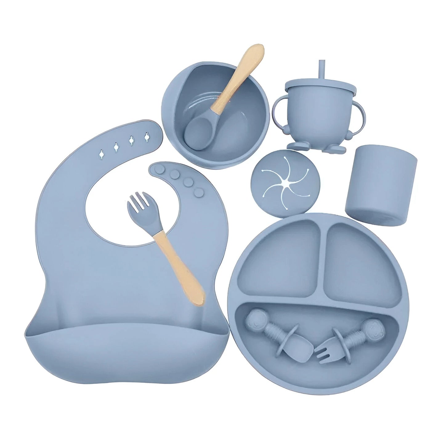 Coffret repas complet en silicone 10 pieces