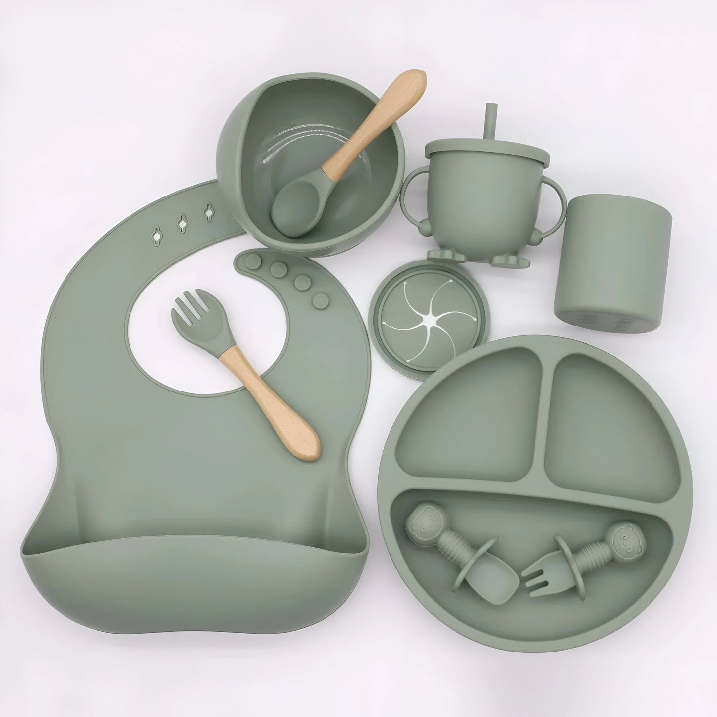 Coffret repas complet en silicone 10 pieces