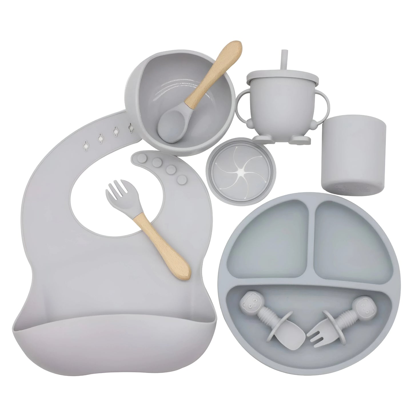Coffret repas complet en silicone 10 pieces