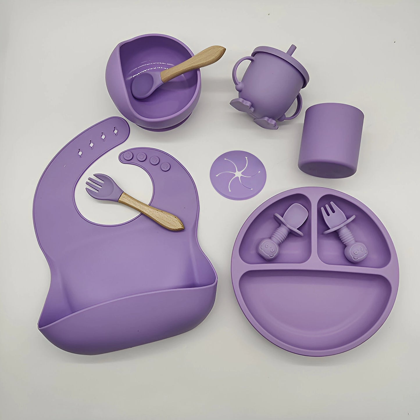 Coffret repas complet en silicone 10 pieces