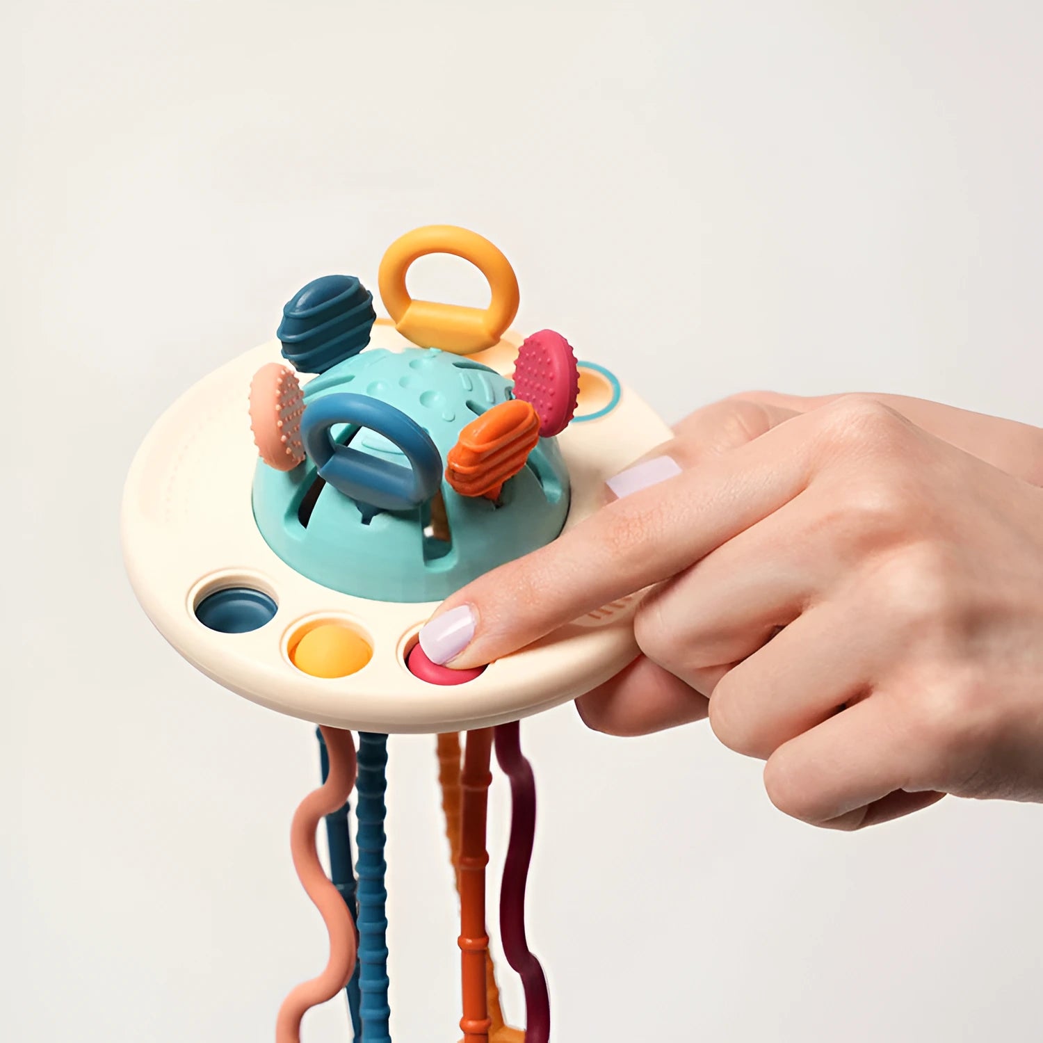 Jouet de Dentition Sensoriel 3 en 1 - Montessori Blooming Babies