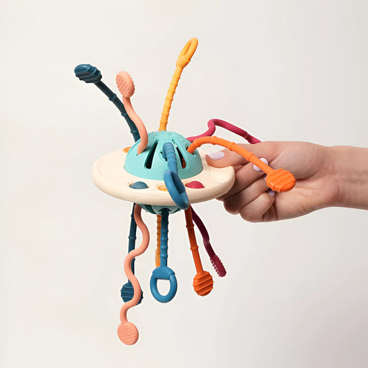 Jouet de Dentition Sensoriel 3 en 1 - Montessori Blooming Babies