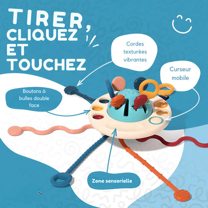 Jouet de Dentition Sensoriel 3 en 1 - Montessori Blooming Babies